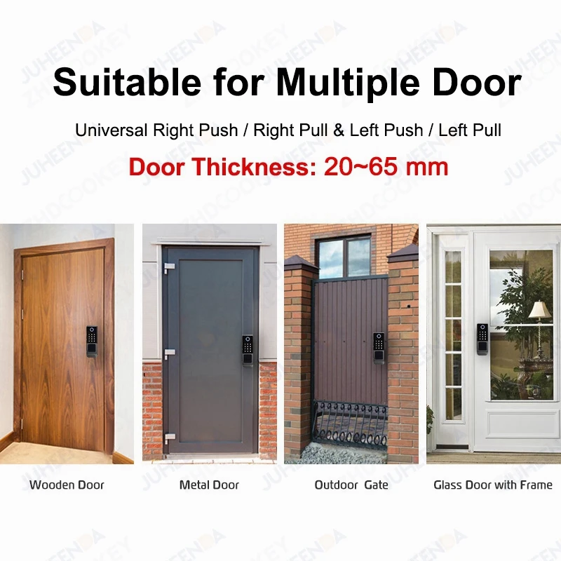 Outdoor Smart Gate Lock – Fingerprint and Password Access with Remote Control and App Connectivity - Image 6