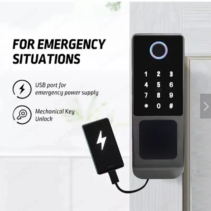 Outdoor Smart Gate Lock – Fingerprint and Password Access with Remote Control and App Connectivity - Image 3