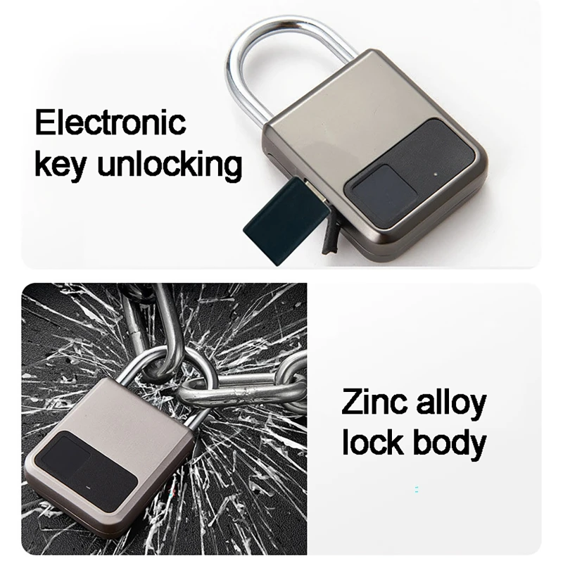 Smart USB Fingerprint Padlock – Waterproof Anti-Theft Security Lock for Lockers, Bags, Bikes, and Luggage - Image 4