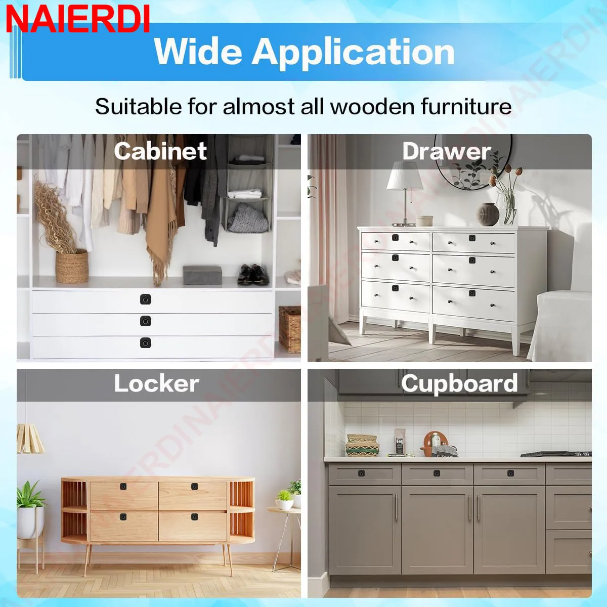 Smart Hidden Fingerprint Drawer Lock – Biometric Cabinet Lock with Keyless Anti-Theft Design for Home or Office - Image 6