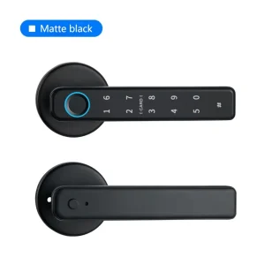 Keyless Bluetooth Fingerprint Door Lock – Remote App Control Smart Entry System for Wood or Metal Doors