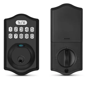 Electronic Fingerprint Deadbolt Lock – Keyless Entry Smart Door Lock with Keypad and Easy DIY Installation