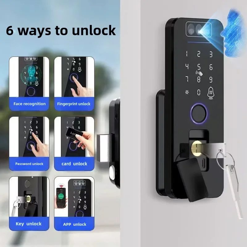 Outdoor Waterproof Smart WiFi Lock with 3D Face Recognition and App Control – Keyless Biometric Fingerprint Gate Lock - Image 3
