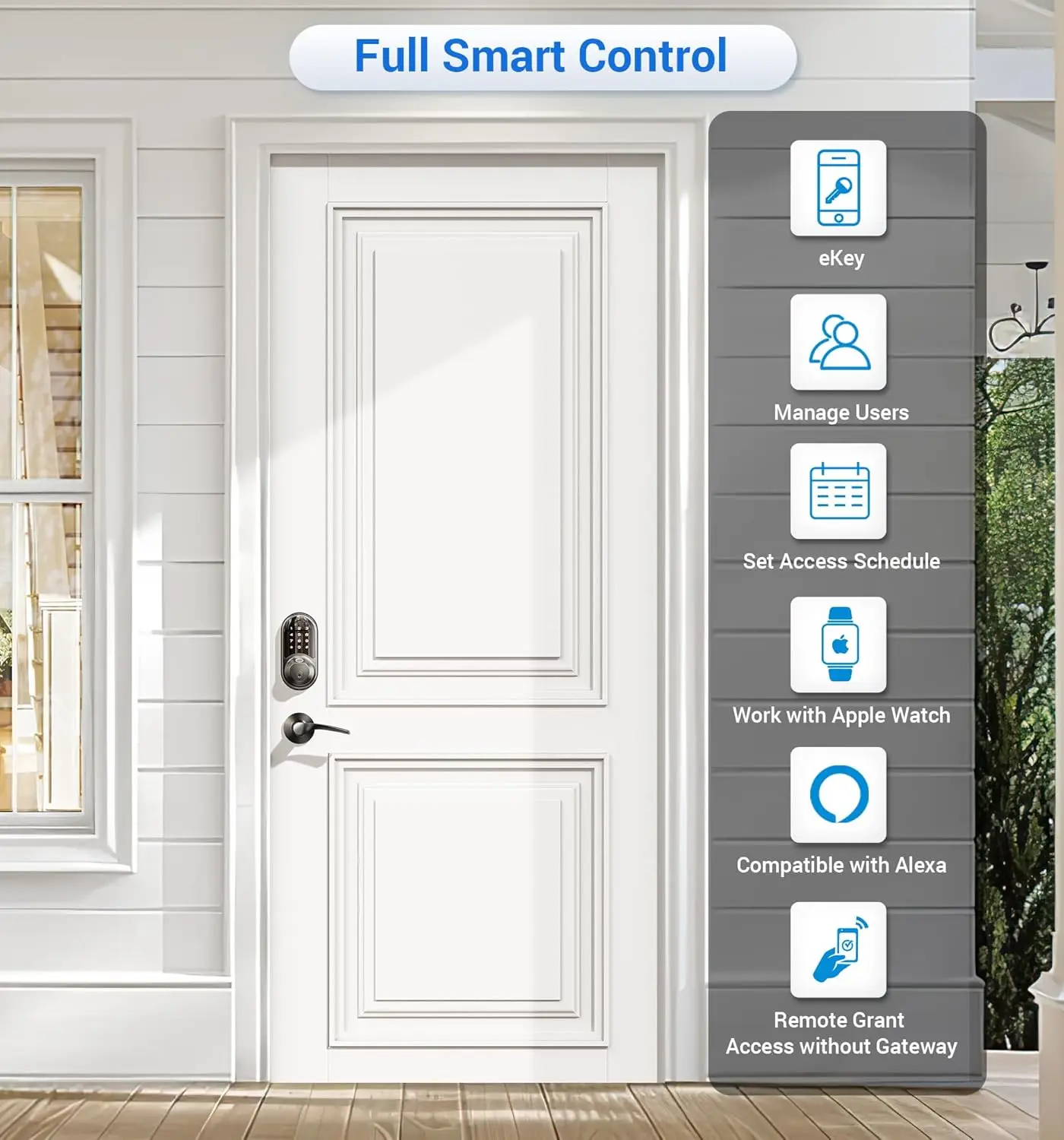 Dual Handle Smart Biometric Door Lock Set – Fingerprint, Keypad, and App Control Keyless Entry for Home or Office - Image 6