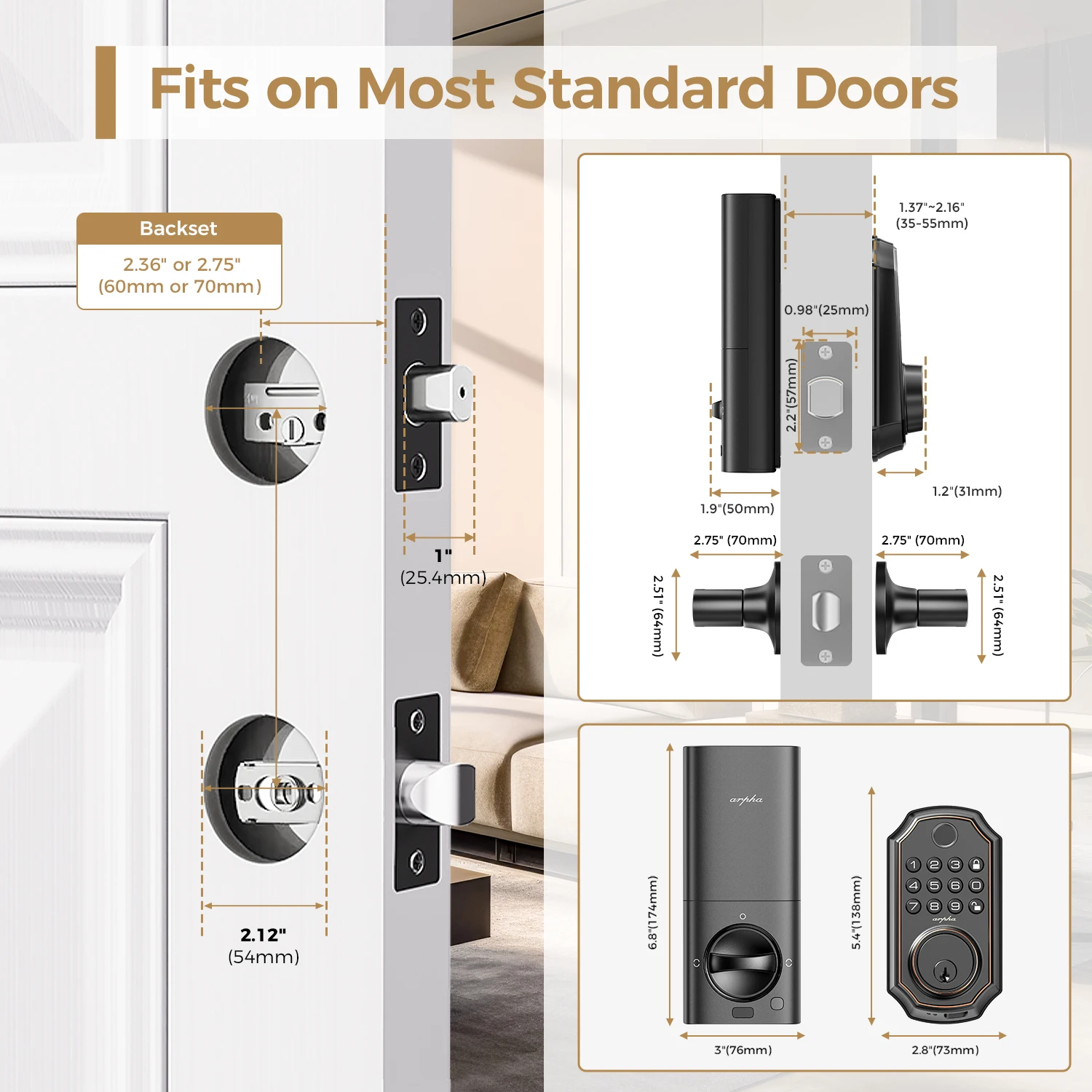 WiFi Smart Electronic Door Lock – Fingerprint & PIN Code Access, Long Battery Life, and Keyless Entry System - Image 6