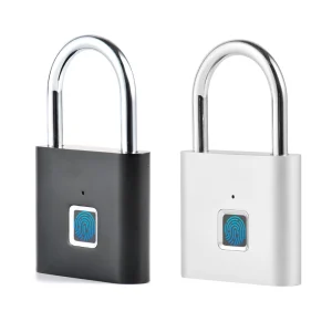 Keyless Smart Fingerprint Padlock – USB Rechargeable Waterproof Lock for Home Security or Storage Use