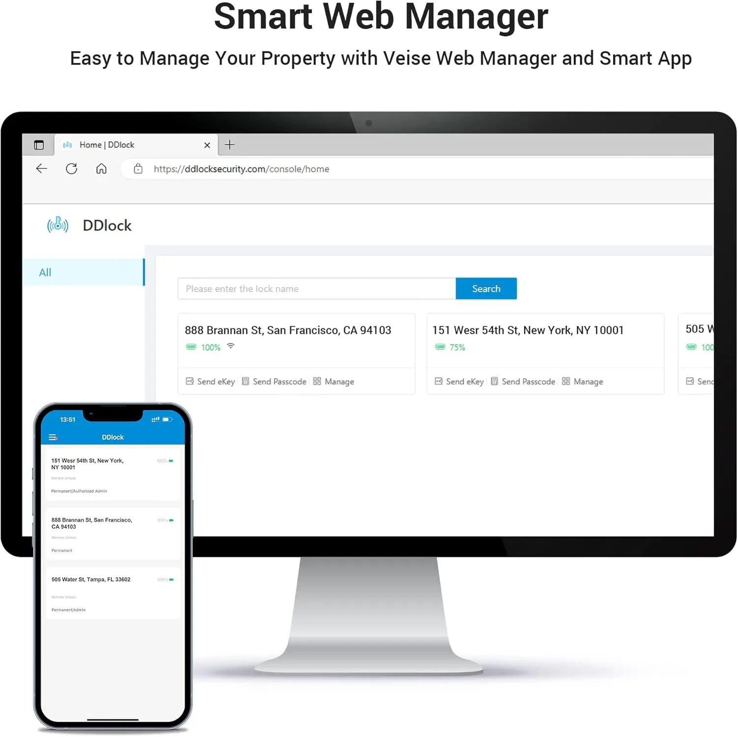 7-in-1 Keyless Entry Smart Door Lock with Handle Set – App Control Fingerprint Deadbolt Lock for Front Door - Image 3