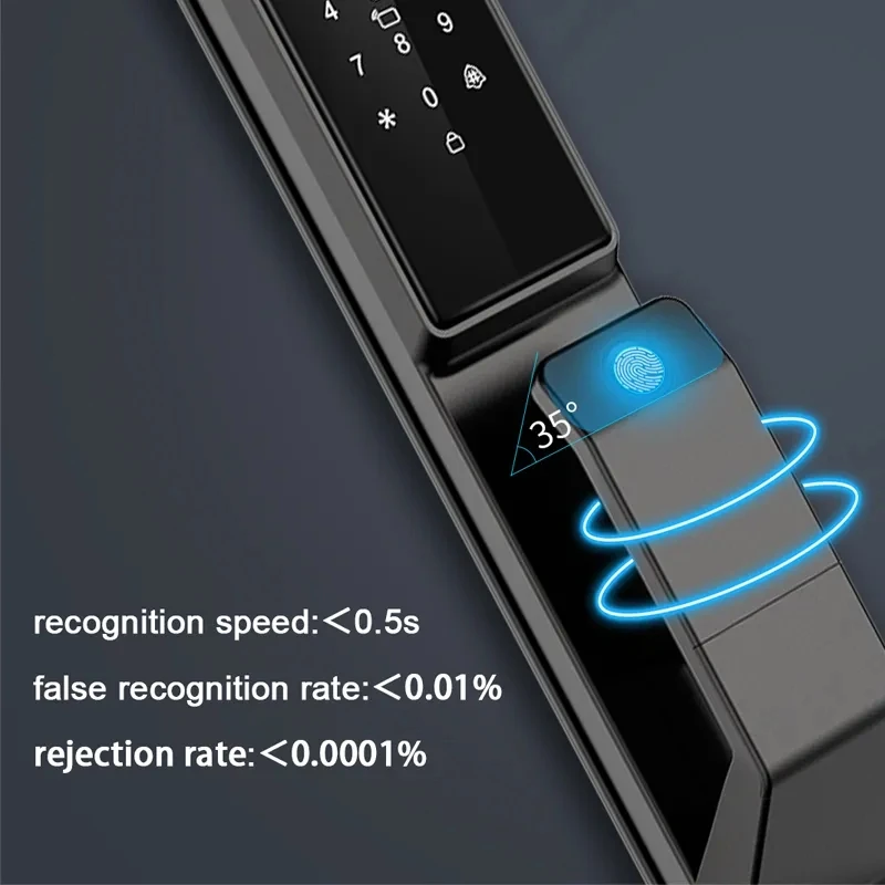 Automatic Smart Door Lock with Face & Fingerprint Recognition – Tuya App, Camera, and Voice Intercom Control - Image 3
