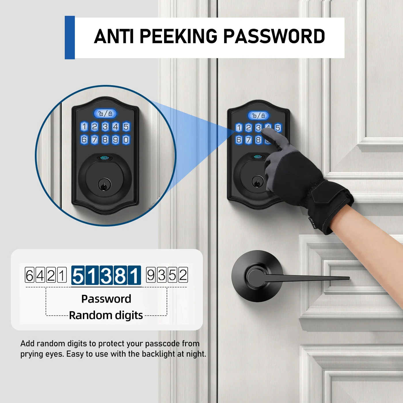 Electronic Fingerprint Deadbolt Lock – Keyless Entry Smart Door Lock with Keypad and Easy DIY Installation - Image 3